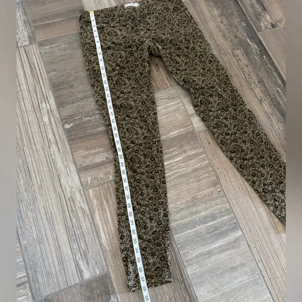 Free People Ditsy Floral Corduroy Cord Trouser Skinny Pants size 27
